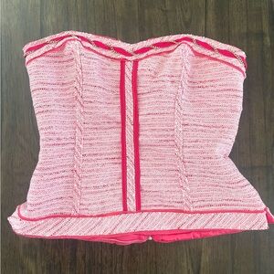 Tweed Pink Sweetheart Bustier Top Sz4 White House Black Market